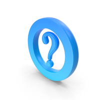 Question Mark In Circle Blue PNG & PSD Images