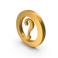 Question Mark In Circle Gold PNG & PSD Images