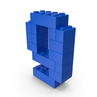 Toy Bricks Blue Number 9 PNG & PSD Images