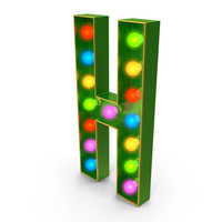 Christmas Color Light Letter H PNG & PSD Images
