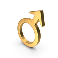 SYMBOL MALE GOLD PNG & PSD Images