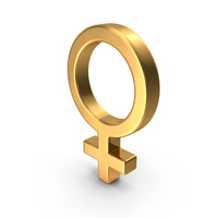 SYMBOL FEMALE GOLD PNG & PSD Images