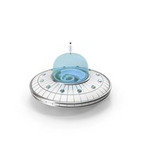 White Cartoon Ufo PNG & PSD Images