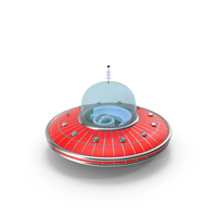 Red Cartoon UFO PNG & PSD Images