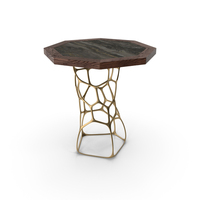 Metal And Wood Side Table PNG & PSD Images