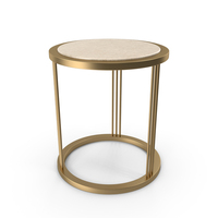 Round Side Table With Marble Top PNG & PSD Images