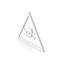 WARNING SIGN SKULL WHITE PNG & PSD Images
