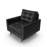 Leather Armchair Black PNG & PSD Images