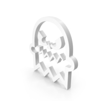 White Cartoon Ghost Symbol PNG & PSD Images