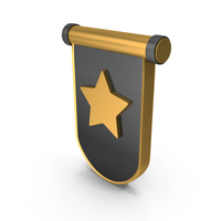 Banner Tag Frame Heart Star Favourite Gold PNG & PSD Images
