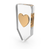 Glass Heart Tag Book Mark PNG & PSD Images
