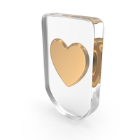Glass Heart Tag Book Mark PNG & PSD Images