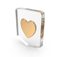 Glass Heart Tag Book Mark PNG & PSD Images