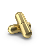 Gold Medicine Capsule PNG & PSD Images
