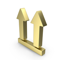 Gold This Side Up Symbol PNG & PSD Images
