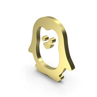 Gold Penguin Symbol PNG & PSD Images