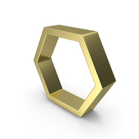 HEXAGON ICON GOLD PNG & PSD Images