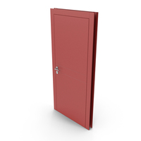 Red Closed Modern Door PNG & PSD Images