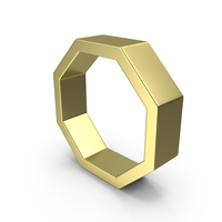 Gold Octagonal Frame PNG & PSD Images
