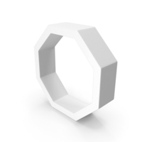 White Octagon Shape PNG & PSD Images