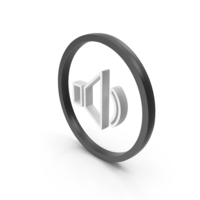 Black & White Speaker Low Volume Circular Symbol PNG & PSD Images