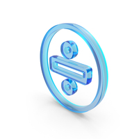 Blue Glass Math Division Circular Symbol PNG & PSD Images