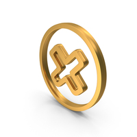 Gold Math Multiply Circular Symbol PNG & PSD Images