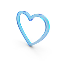 Blue Glass Heart Frame PNG & PSD Images