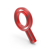 Red Glass Magnifying Glass Search Symbol PNG & PSD Images
