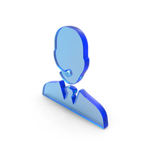 Blue Glass Call Center Employee Symbol PNG & PSD Images