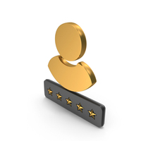 Star Rating Five User Web Gold PNG & PSD Images