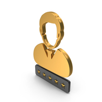 Five Star Rating User Web Gold PNG & PSD Images
