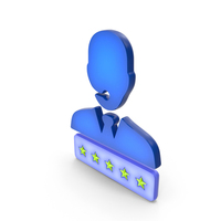 Blue Call Center Five Star Rating Employee Symbol PNG & PSD Images