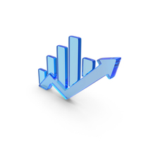 Blue Glass Stock Market Growth Graph PNG & PSD Images