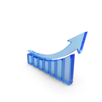 Graph Arrow Stock Growth Glass PNG & PSD Images