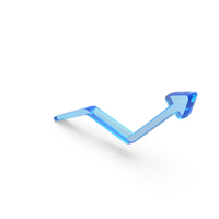 Blue Glass Upward Stock Market Arrow PNG & PSD Images
