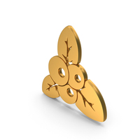 Gold Christmas Cherries Symbol PNG & PSD Images