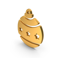 Gold Christmas Star Bauble Symbol PNG & PSD Images