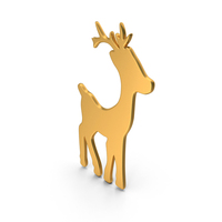 Christmas Logos Deer Animal Gold PNG & PSD Images
