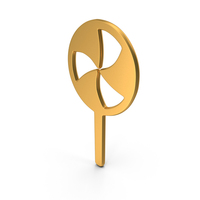 Gold Christmas Lollipop Symbol PNG & PSD Images