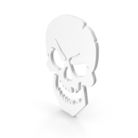Skull Danger Logo White PNG & PSD Images