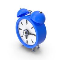 Blue Cartoon Alarm Clock PNG & PSD Images