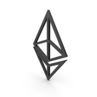Black Ethereum Outline Symbol PNG & PSD Images