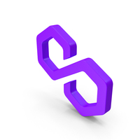 Purple Polygon Cryptocurrency Symbol PNG & PSD Images