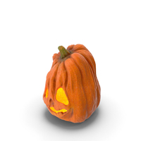 Lit Long Pumpkin For Halloween PNG & PSD Images