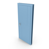 Blue Shut Modern Door PNG & PSD Images