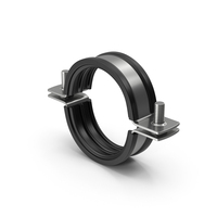Silver Metal Pipe Clamp PNG & PSD Images