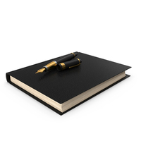 Fountain Pen With Black Book PNG & PSD Images