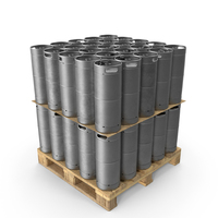 Barrel Metal Double Row Pallet PNG & PSD Images