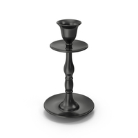 Empty Black Candle Holder PNG & PSD Images